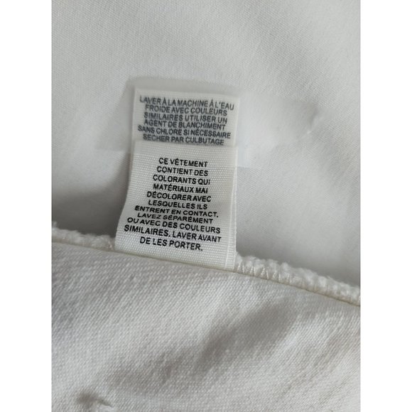 WE THE FREE By Free People Women's Zip It Up Mini Denim Skirt White Size 27 - Picture 16 of 16